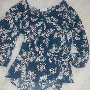 Blue Floral Top